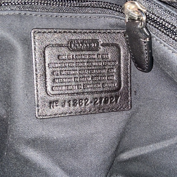 Black Leather Coach Handbag - Picture 2 of 4